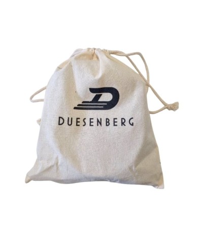 Duesenberg-Gurt aus schwarzem Leder in seinem Beutel