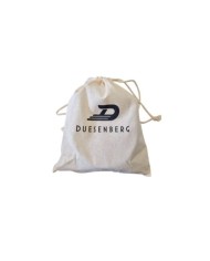 Duesenberg-Gurt aus schwarzem Leder in seinem Beutel