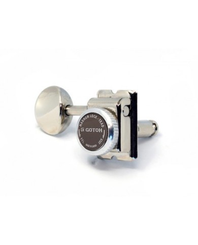 6 linke Gotoh SD91 MG-T Magnum Lock Trad. 6L Tele Strat Locking-Mechaniken, Nickel
