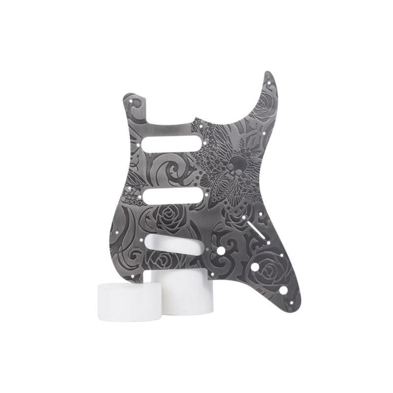 Gray Brass Butterfly Pickguard for Stratocaster