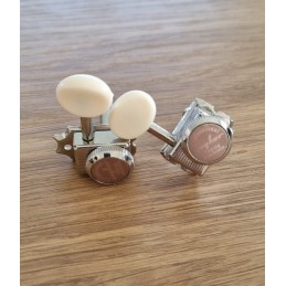 Mécanique pour guitare électrique style vintage avec bouton blanc
