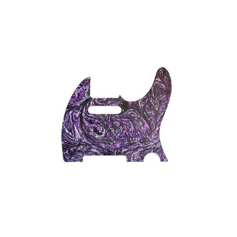 8-hole  Telecaster Pickguard, Purple Resin - Guyker