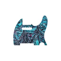 Pickguard Telecaster 8 trous, en résine vert et violine- Guyker