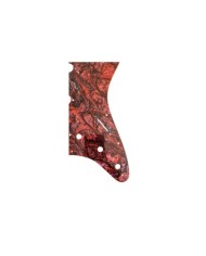 details Stratocaster Pickguard, 11 Hole, SSS, Red Marble - Guyker
