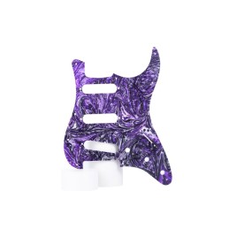 Pickguard pour Stratocaster SSS, 11 trous, violet marbré-Guyker