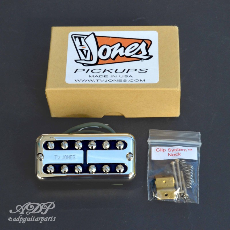 TV Jones Classic Universal Mount Bridge Humbucker Pickup Chrome UV