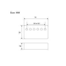 Taille Couvre-Micro Humbucker Guyker – Ailes de Squelette – Bronze