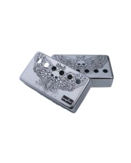 Humbucker Pickup Covers Butterfly Chrome- Guyker