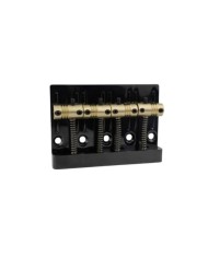 4-String Bass Bridge – Black with Gold Saddles- GUYKER