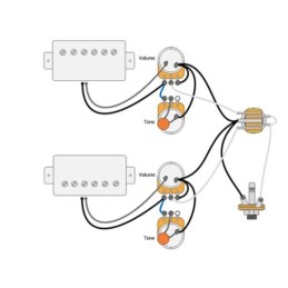 circuit electrique des micros de la SG à assembler