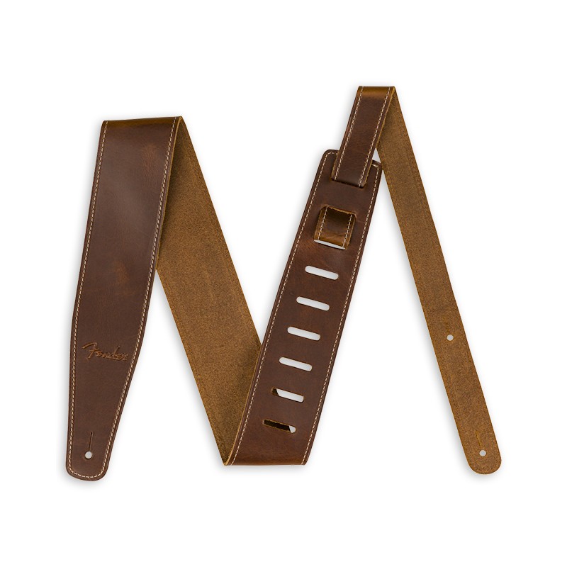 Fender Leather Guitar Strap – Broken-In Tan – Premium Comfort 2.5”