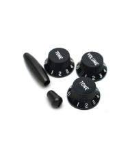 Jeu de Boutons pour Stratocaster USA NOIR