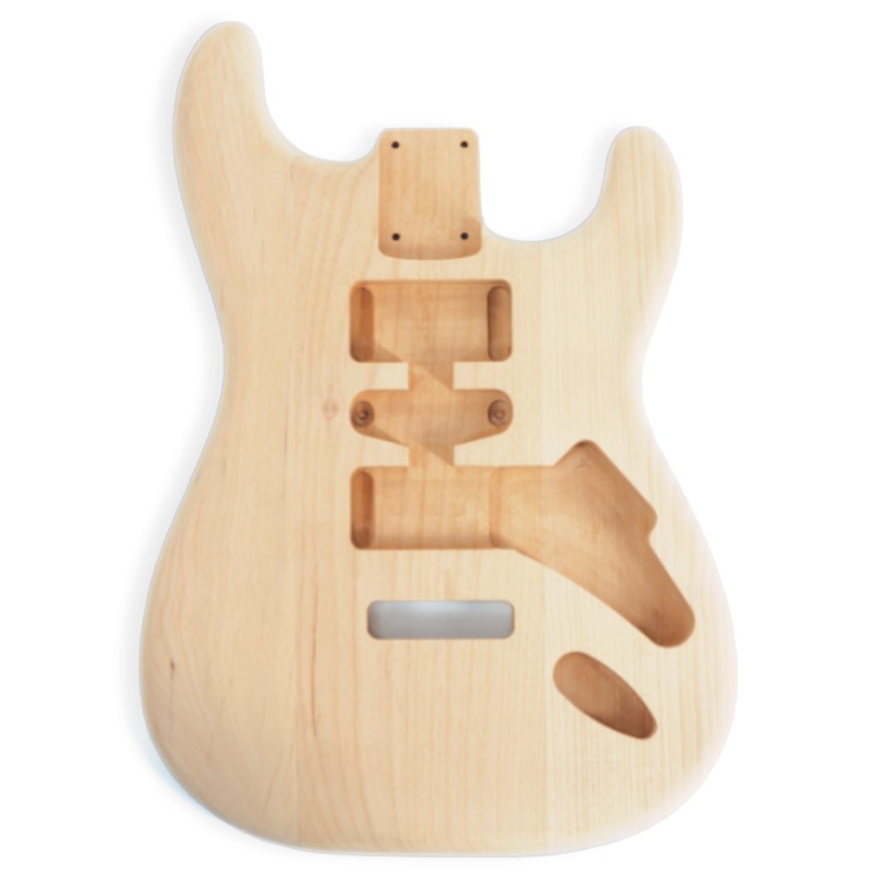 Corps Stratocaster HSH en Aulne 3 pièces non vernis
