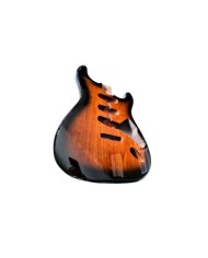 Corps Stratocaster Amber to clear burst, SSS-en frêne 3p
