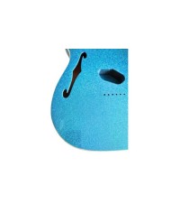 Corps Telecaster Thinline Sparkle Blue et double binding