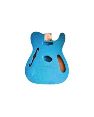 Thinline Telecaster body, Sparkle blue, cream double binding and gloss varnished