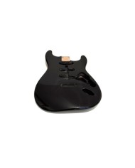 Corps S-Style NOIR, en aulne 3 pièces, Vernis gloss