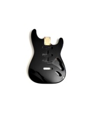 BLACK Stratocaster body, 3-piece ash, Gloss varnish