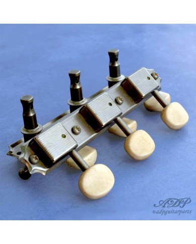 Gotoh 56-64 Relic-Mechaniken, Aged Nickel, 3x3 auf Platte, ovale Flügel