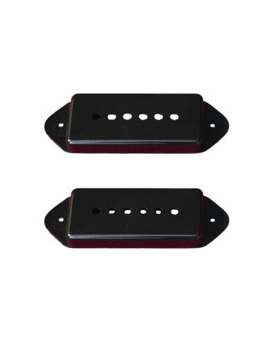 Schwarze P90-Dog-Ear-Pickupkappe als Ersatz für Gibson Les Paul Junior