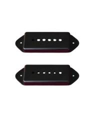 Schwarze P90-Dog-Ear-Pickupkappe als Ersatz für Gibson Les Paul Junior