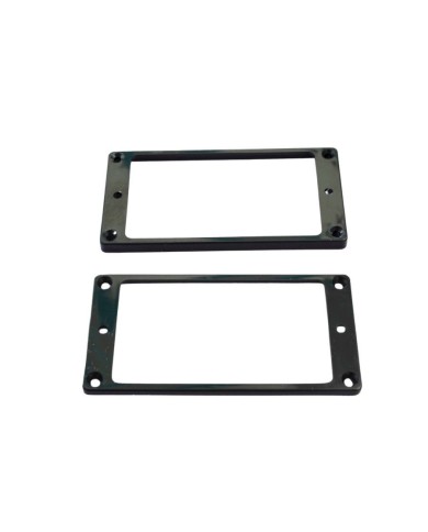 2 konturierte Humbucker-Montagerahmen, schwarz, flache Ober- und Unterseite, 5+2 mm, SET MR-5B