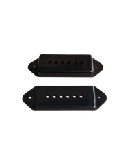 2 versetzte schwarze Dog Ear P90 Pickupkappen