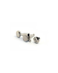 Kluson Linkshänder-Mechaniken, 6 in Reihe, runder Knopf, 1:18