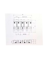 Bass bridge, 4 strings, gold finish, bright and optimized