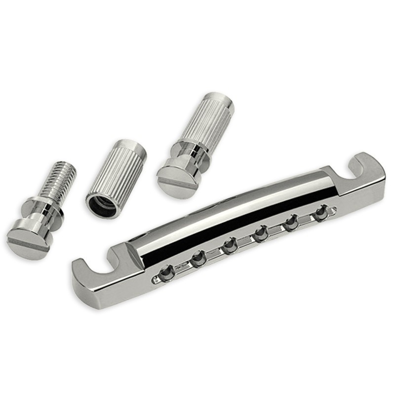 Gotoh Les Paul tailpiece, metric, aluminum nickel
