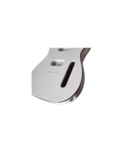 White HH Telecaster body double black binding