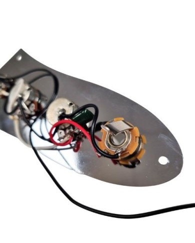 Vorkonfektionierte Kontrollplatte für Jazz Bass, Chrom