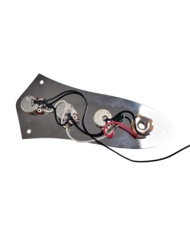 Vorkonfektionierte Kontrollplatte für Jazz Bass, Chrom