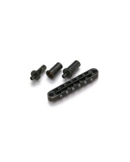 Gotoh Schwarze GE103B-T Nashville Tune-O-Matic-Brücke für LS, SG, ES, metrisch 6,4mm8M
