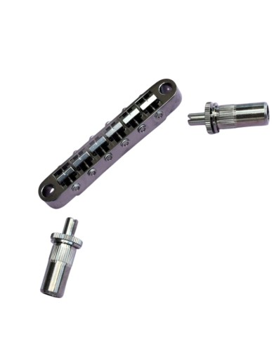Gotoh Cosmo Black Nashville Tune-O-Matic Steg für LS, SG, ES, metrisch 6,4 mm 8M