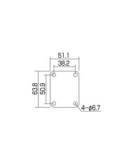 measurements Serial Numbered Neckplate chrome, Gotoh