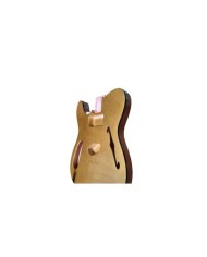 Telecaster gaucher Thinline , Top Gold, simple binding noir