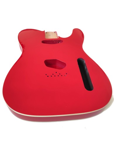 Telecaster-Korpus Sparkle Rot, doppeltes Binding, 3-teilig Erle