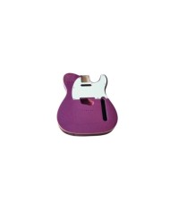 Corps Telecaster Sparkle Violet + pickguard, double binding, Aulne 3 pièces