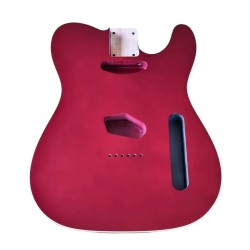 Corps Telecaster  Metallic Red et double binding, Aulne 3 pièces