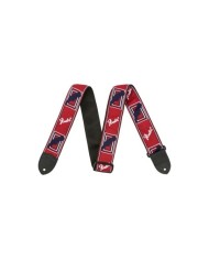 Red Monogrammed Fender Strap