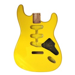 Corps Stratocaster aulne 2 pièces Vernis SSS, Graffiti Yellow
