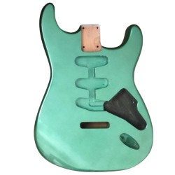 Corps Stratocaster metallic Green, en aulne 3 pièces