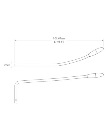 Vibratoarm für Jaguar, Jazzmaster, Nickel, 5mm