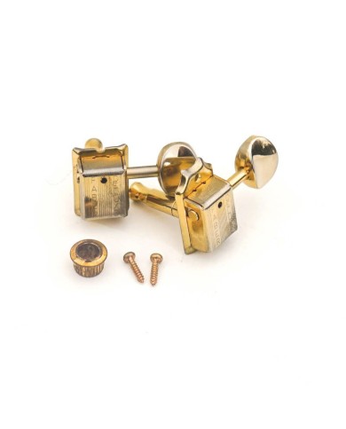 Faber Mechaniken im Kluson-Stil, 6-in-line, gealtertes Gold