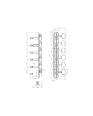 Faber Mechaniken im Kluson-Stil, 6-in-line, gealtertes Gold