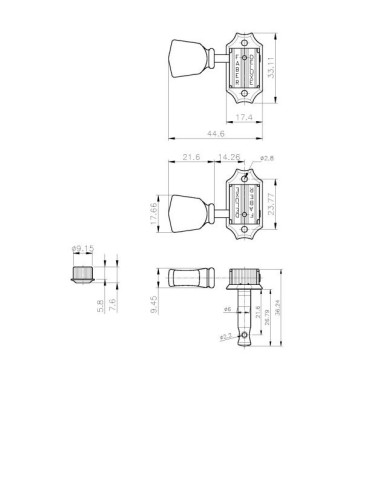 Faber Mechaniken, Tulpenflügel, 3+3, gealtertes Gold