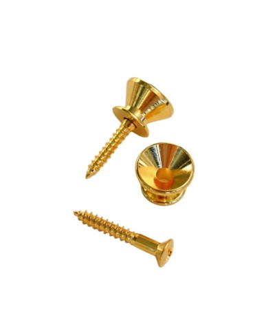 2 goldene Gotoh-Gurtpins im Stratocaster-Stil