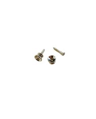 2 Gotho Stratocaster Style Nickel Strap Buttons