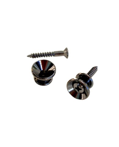2 Gotoh Cosmo Black Gurtpins im Stratocaster-Stil